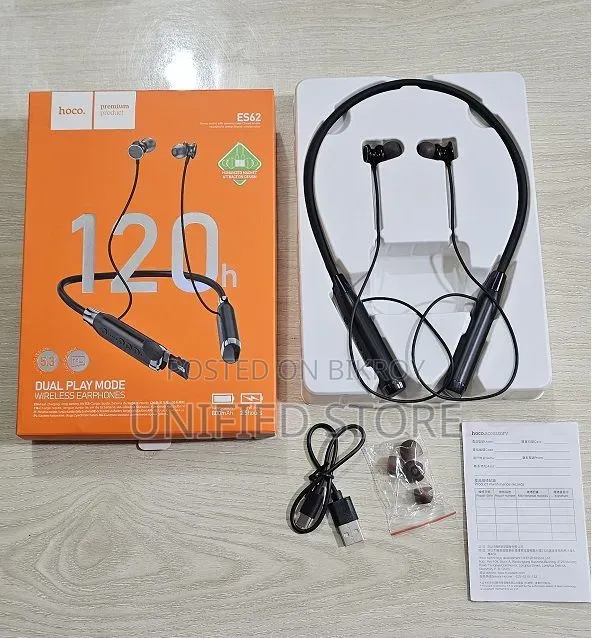 Hoco ES62 Wireless Neckband - 120 Hours Battery Backup (Brand New)