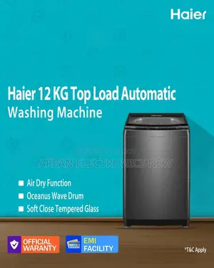 Haier (12 KG) Top Loading Washing Machine Official Warranty!