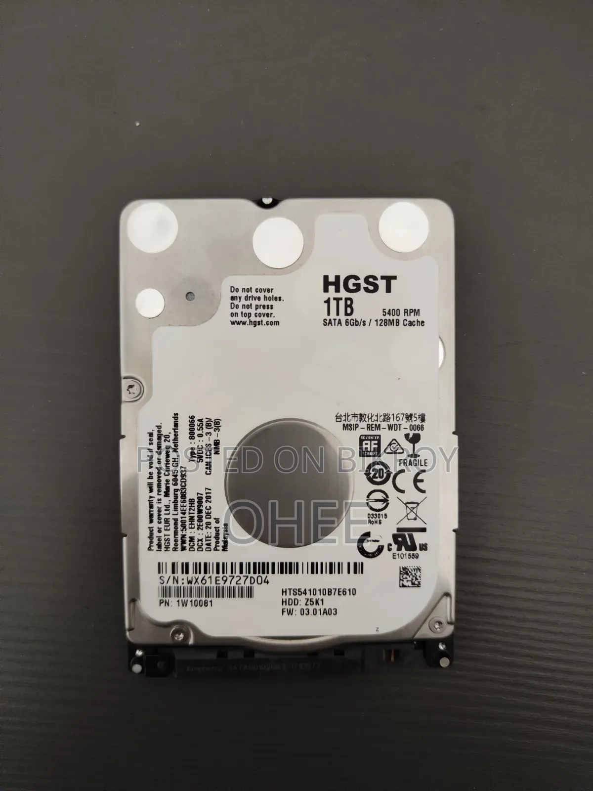 HGST 1tb HDD 5400rpm 6gb/S