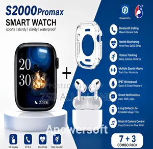 অফার অফার S2000 ProMax 10 in 1 Smart Watch Combo With TWS Earbuds