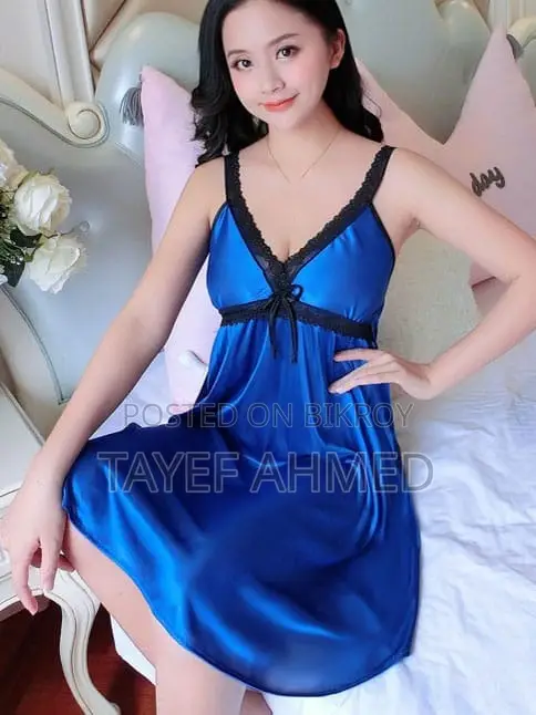 Premium Silk Satin Night Dress