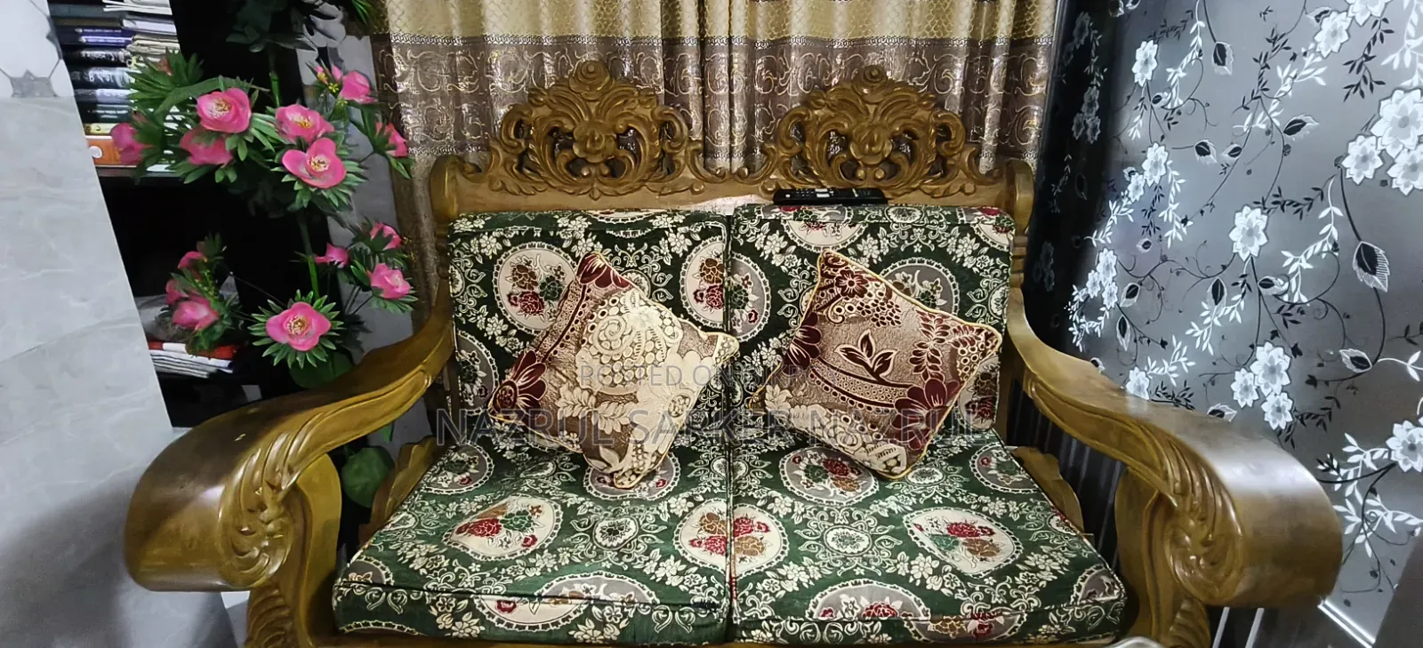 Custom-made Teak Wood Sofa