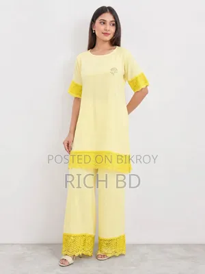 Long T-shirt and Pant, Cotton fabric long T-shirt and pant set.