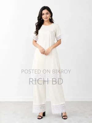 Long T-shirt and Pant, Cotton fabric long T-shirt and pant set.