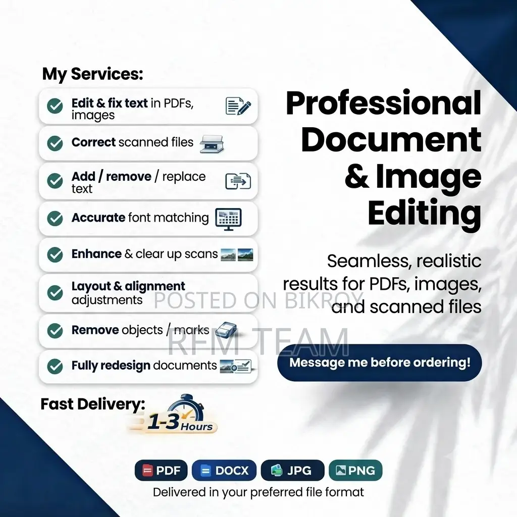 Any Document Text Editing Font Matching