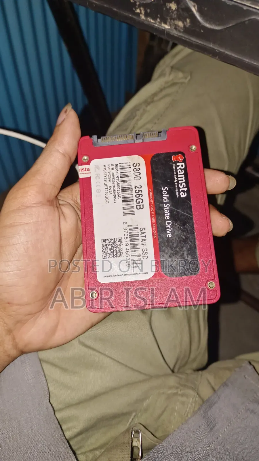 Ramsta S800 256GB SATA III SSD (Used) – ভালো কন্ডিশন