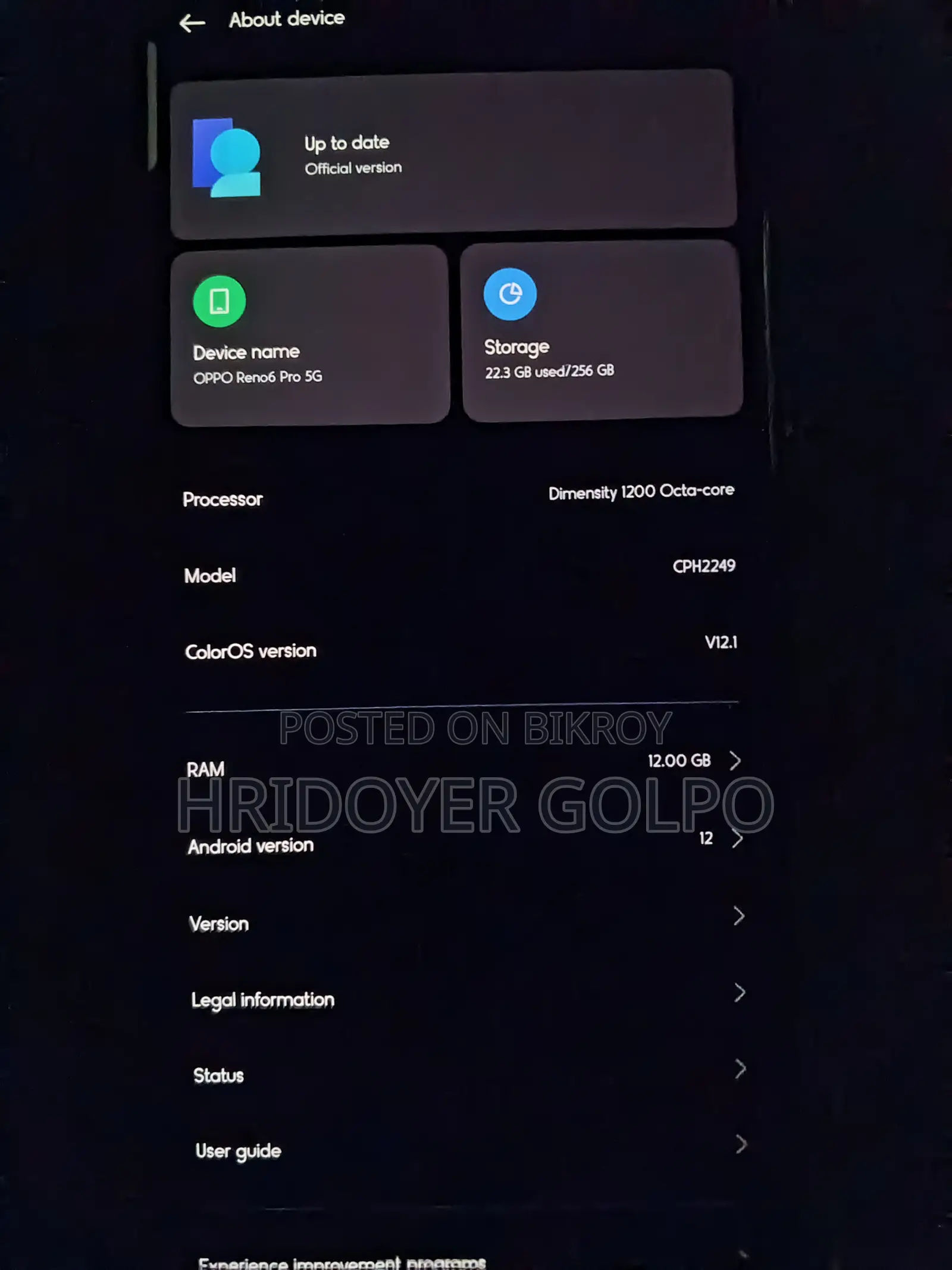 Oppo Reno6 Pro 5G 256 GB Black