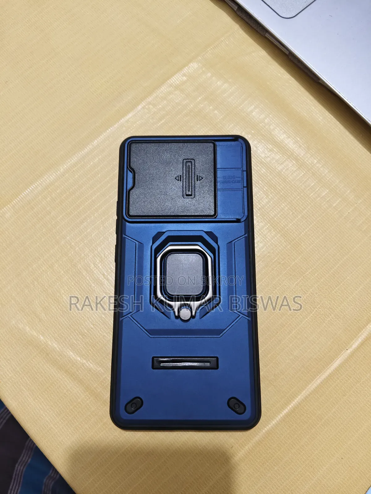 iQOO Z9 Turbo Case With Slide Camera Cover, Rotated Ring Kickstand