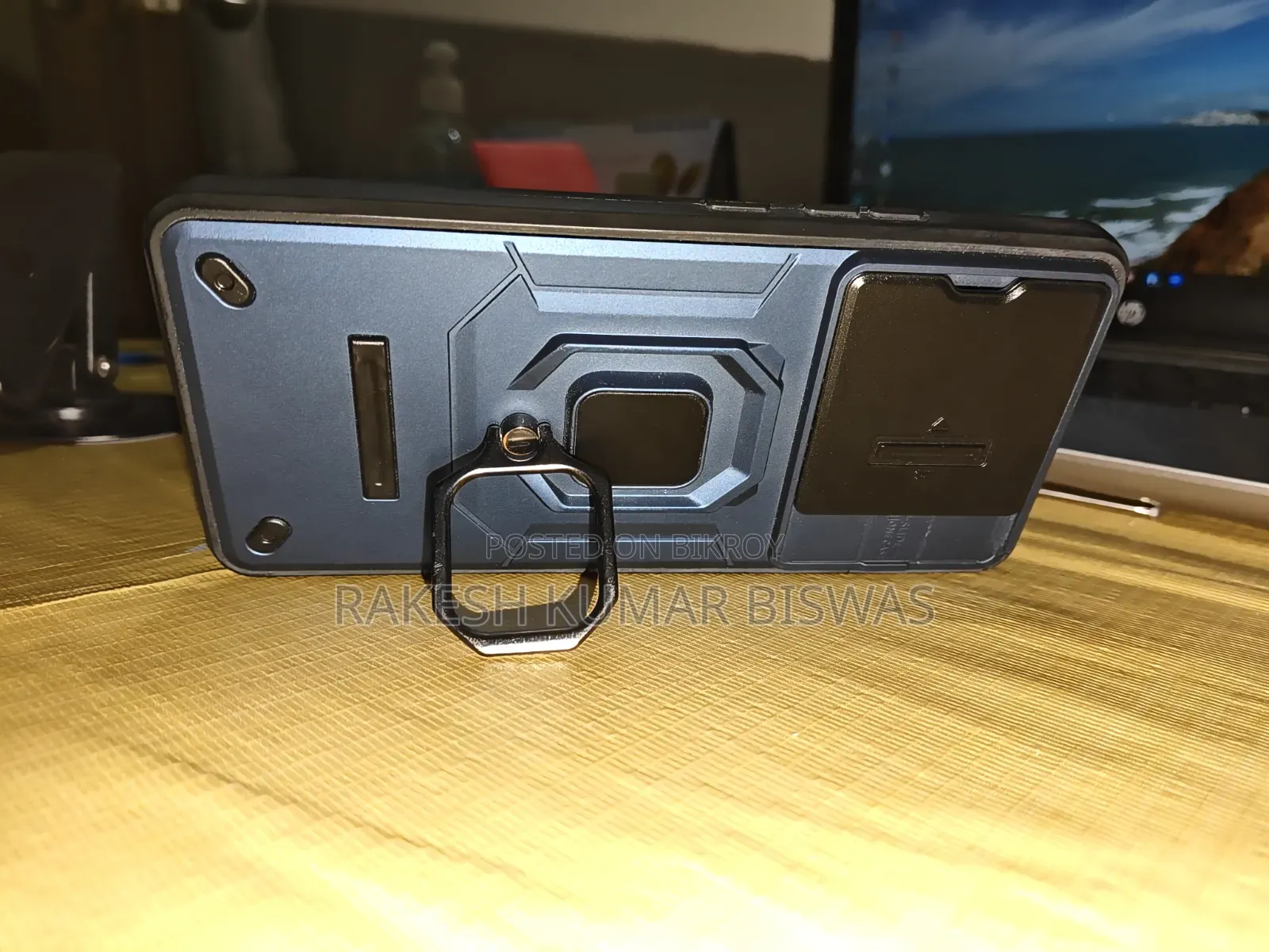 iQOO Z9 Turbo Case With Slide Camera Cover, Rotated Ring Kickstand