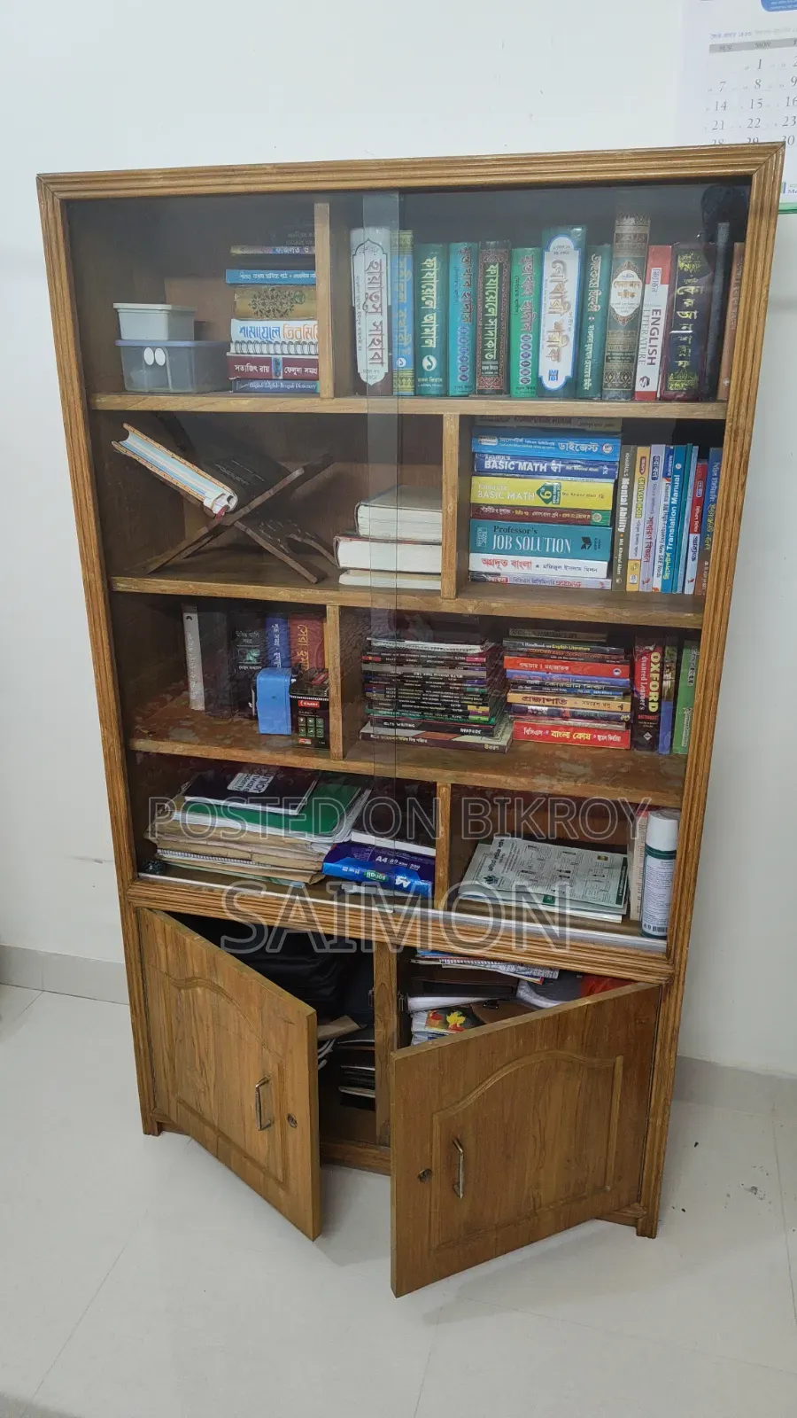 Burma Teak Wood Bookshelf for Sale