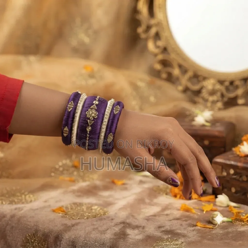 Premium Kundan Thread Bangles