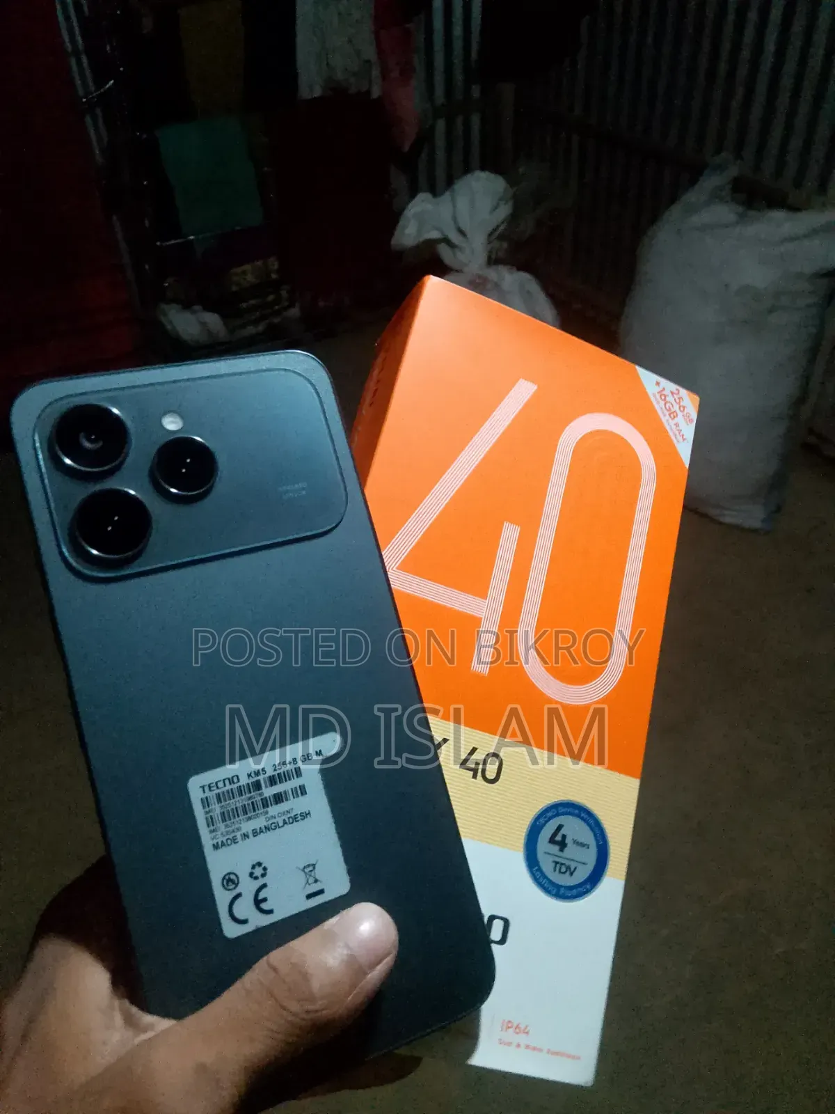 New Tecno Spark 40 256 GB Black