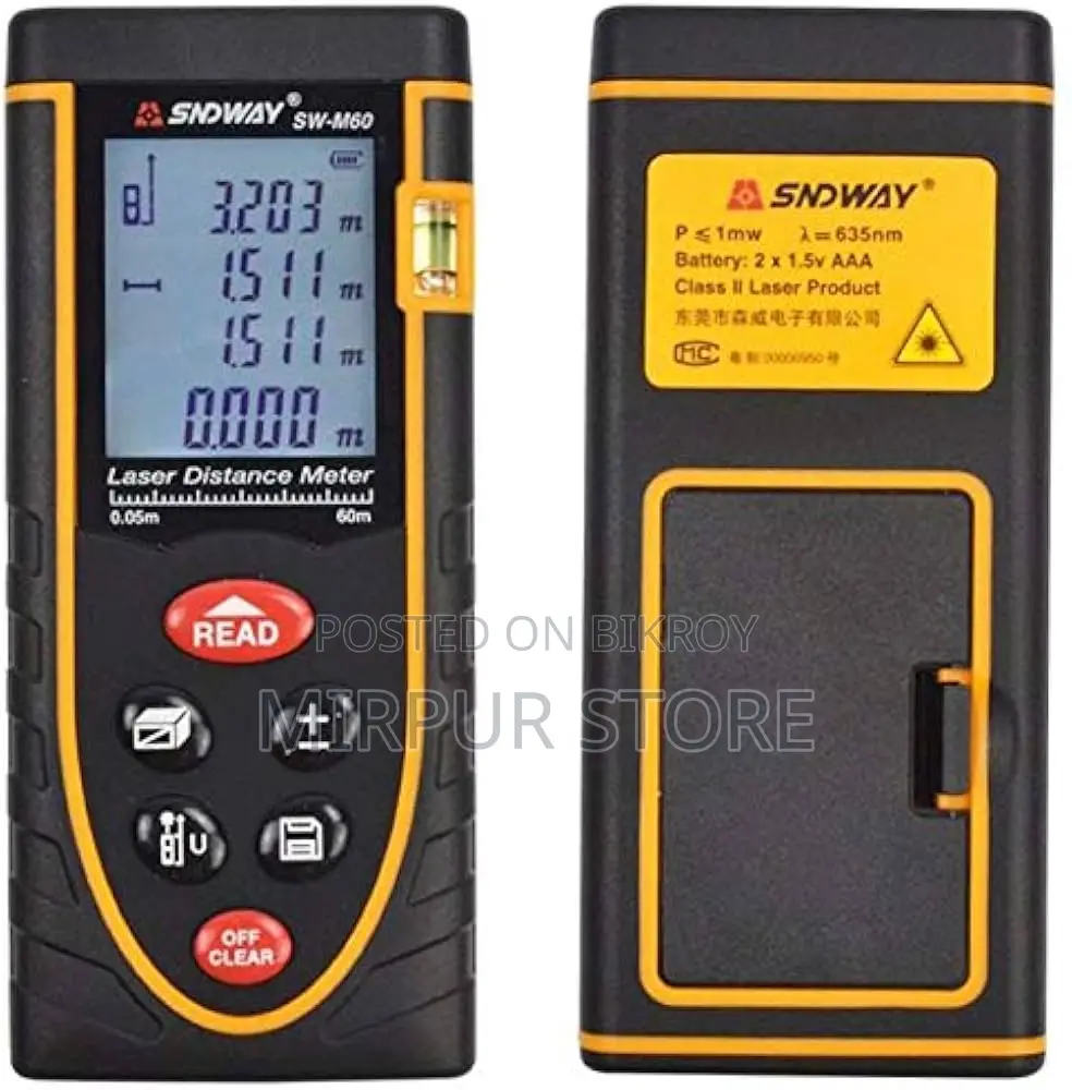 Mini Handheld Digital Distance Meter 60m
