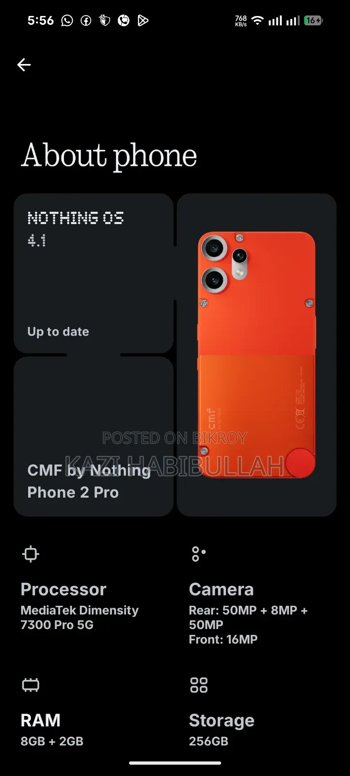 Nothing Phone CMF Phone 2 Pro 256 GB Orange
