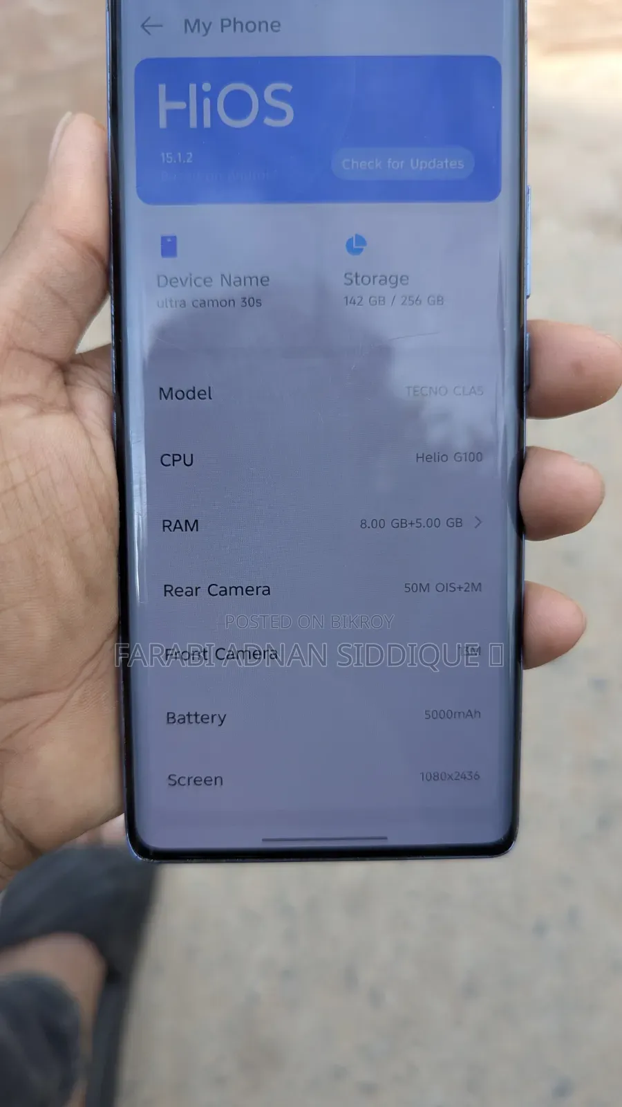 Tecno Camon 30S 256 GB Blue