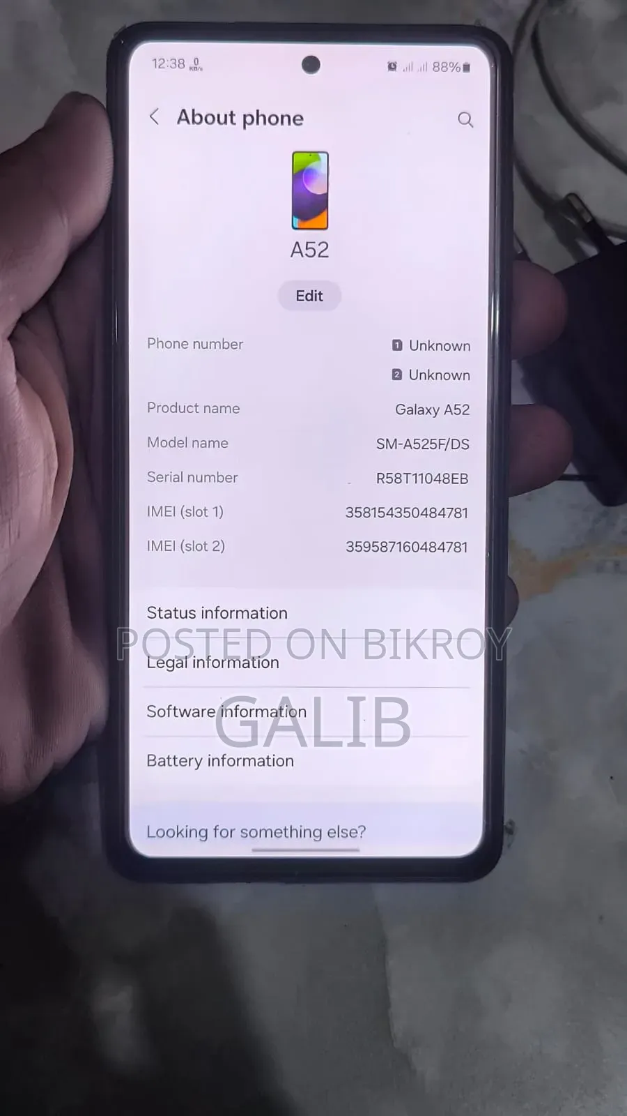 Samsung Galaxy A52 128 GB Black