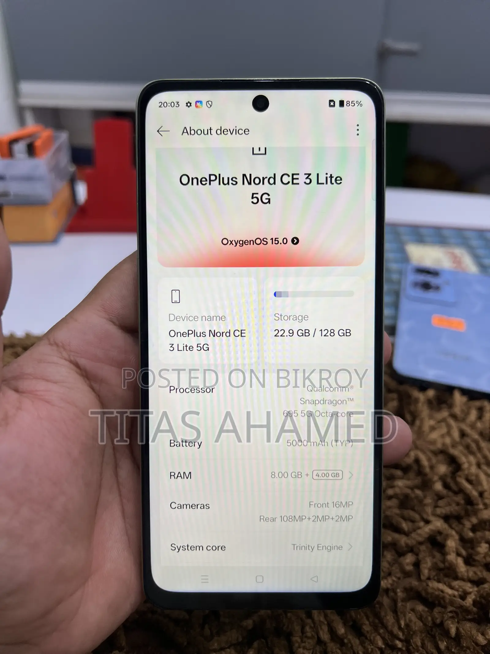 ওয়ানপ্লাস নর্ড সিই ৩ লাইট ৫জি ১২৮ জিবি