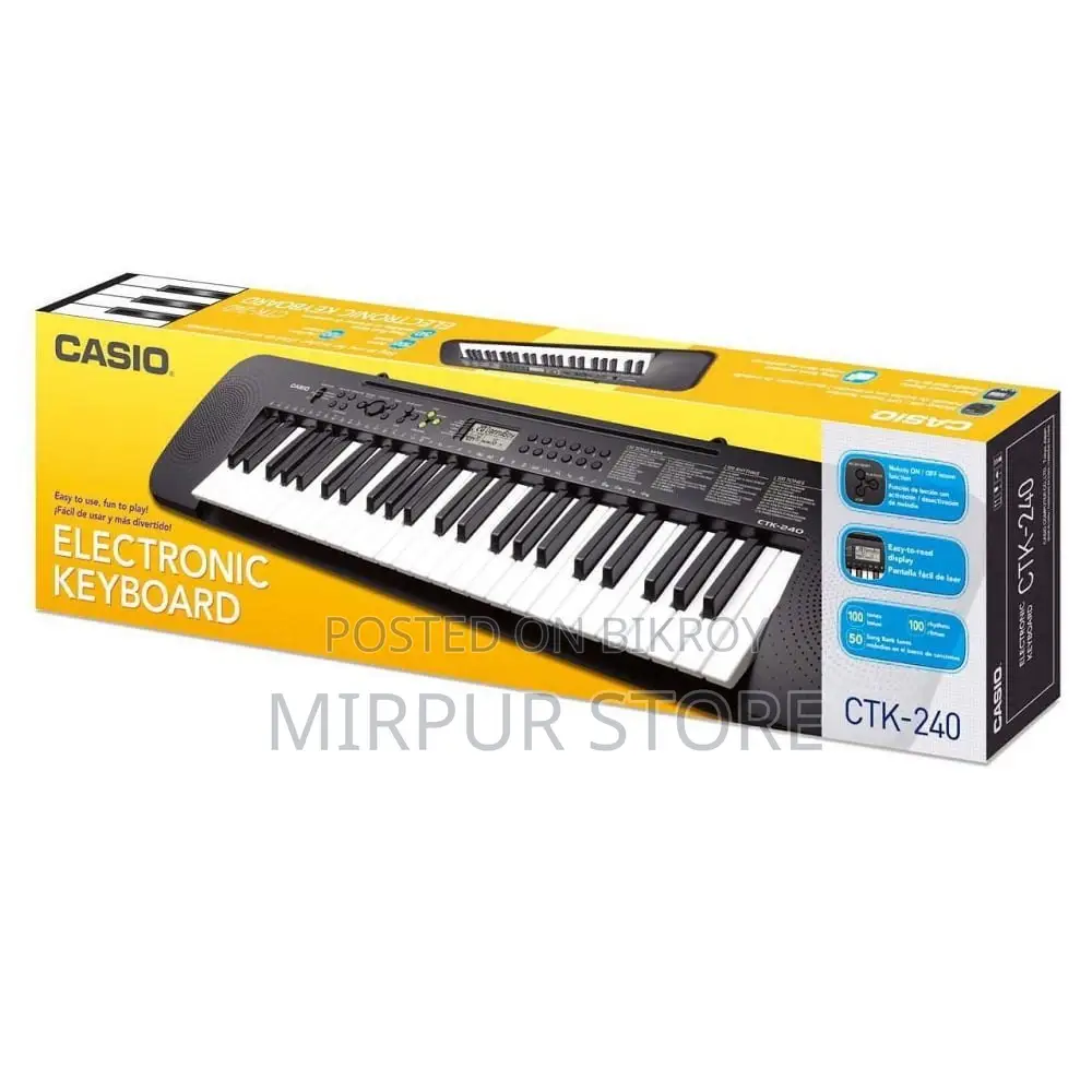 CASIO মিউজিক্যাল স্ট্যান্ডার্ড কিবোর্ড [ CTK-240 ৪৯-কী ]