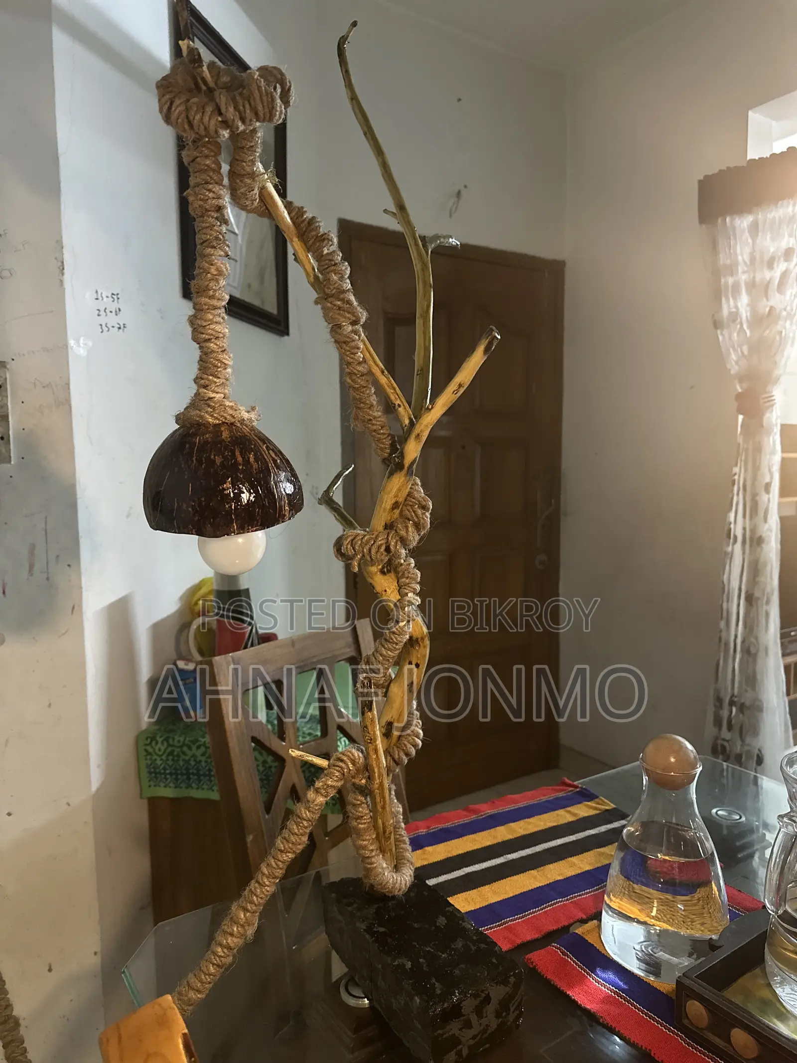 Handmade Natural Tree Branch Lamp | Unique Rustic Home Decor