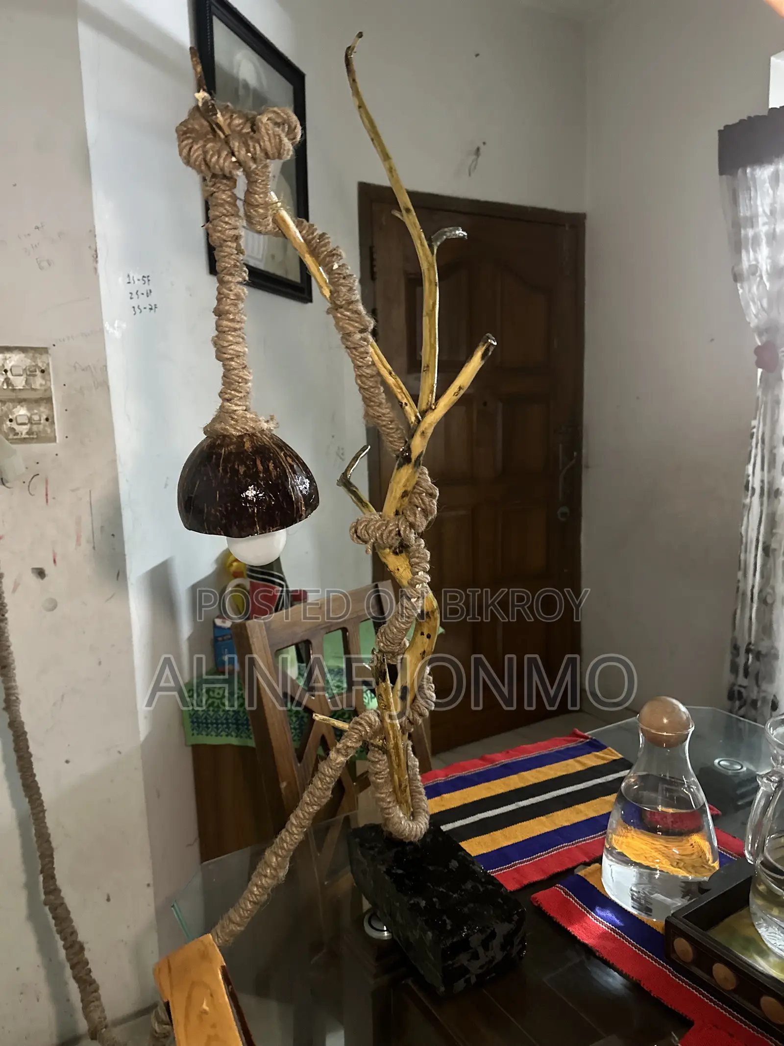 Handmade Natural Tree Branch Lamp | Unique Rustic Home Decor