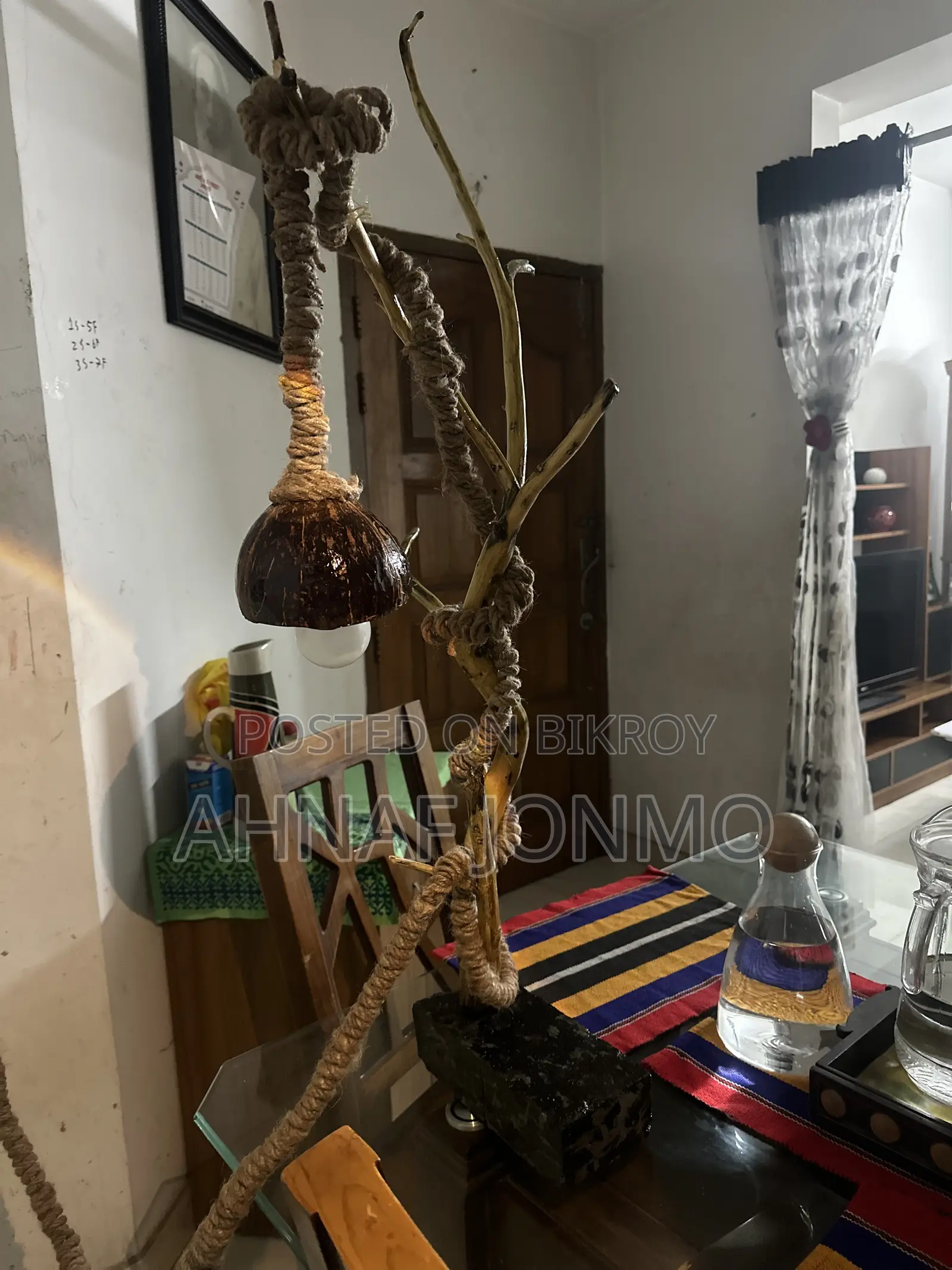 Handmade Natural Tree Branch Lamp | Unique Rustic Home Decor