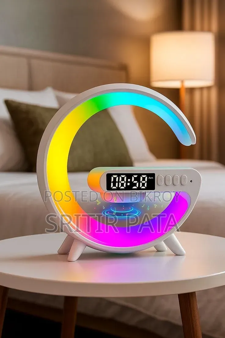 G63 4 in 1 Bluetooth Speaker Wireless Charger RGB Night Light