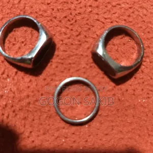 3 Rings, 1 Bracelet. The bracelet is made of silver.