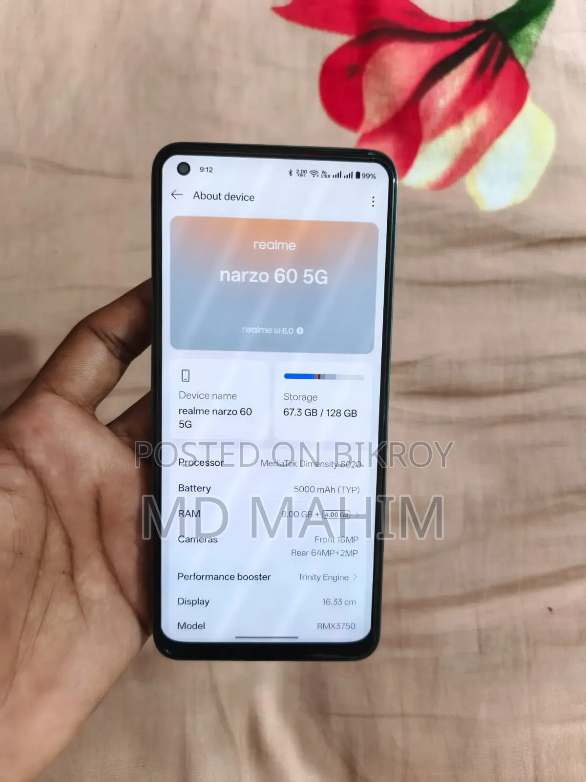 Realme Narzo 60 128 GB Black