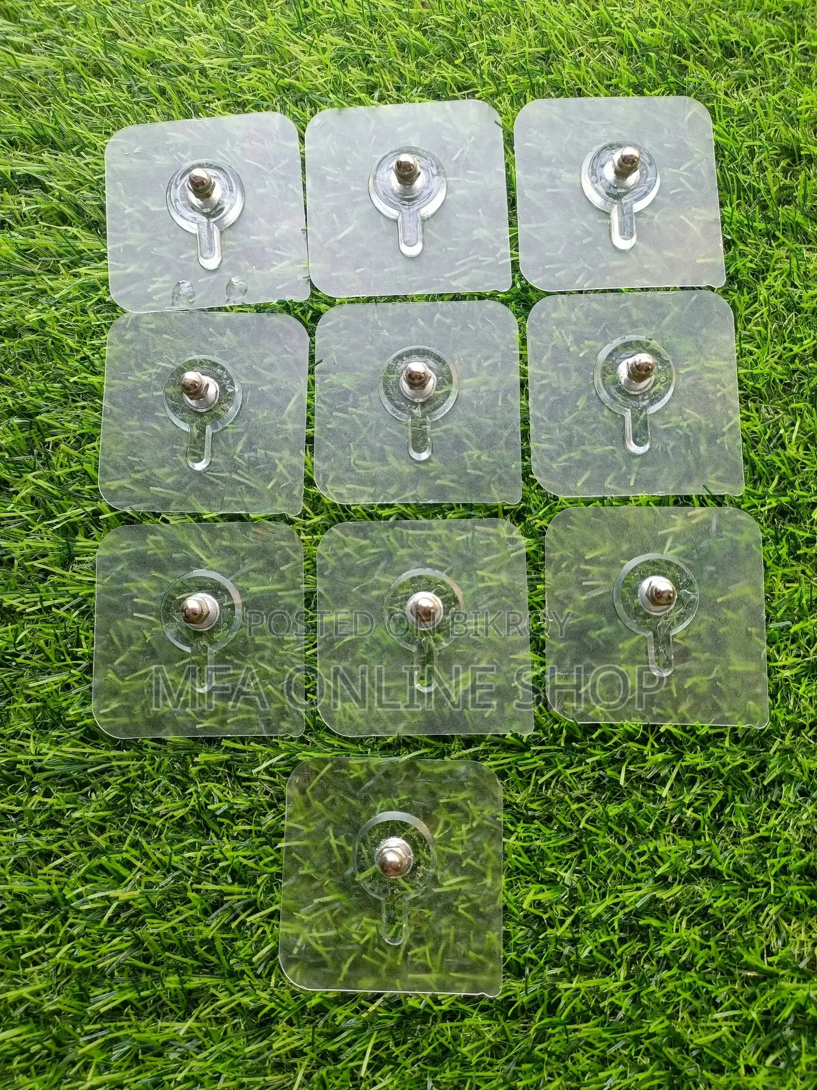 Transparent Nut Wall Hooks(10 Pcs) Packet