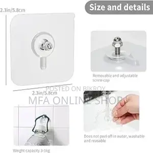 Transparent Nut Wall Hooks(10 Pcs) Packet