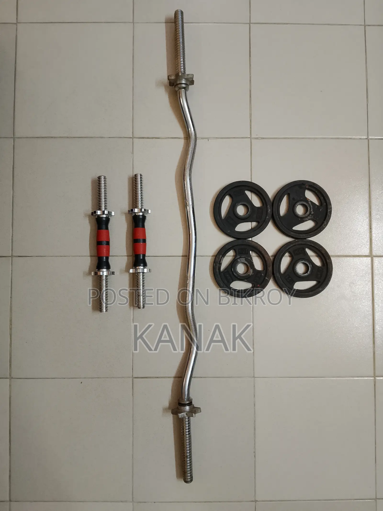 Dumbbell EZ Curl Bar Weights Combo