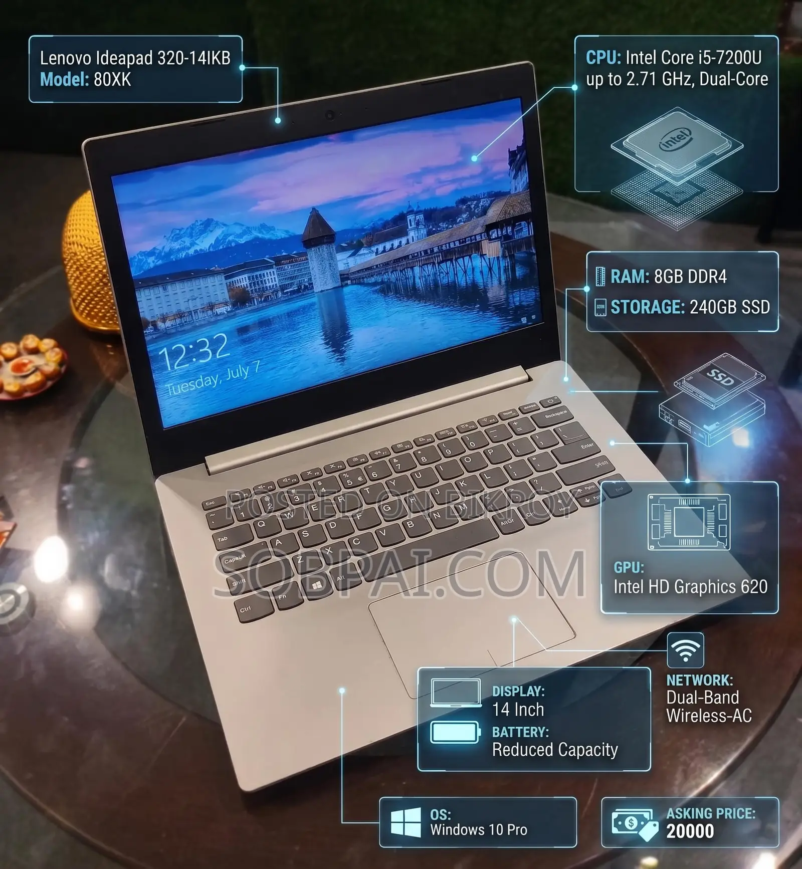 Laptop Lenovo IdeaPad 320 8GB Intel Core I5 SSD 256GB