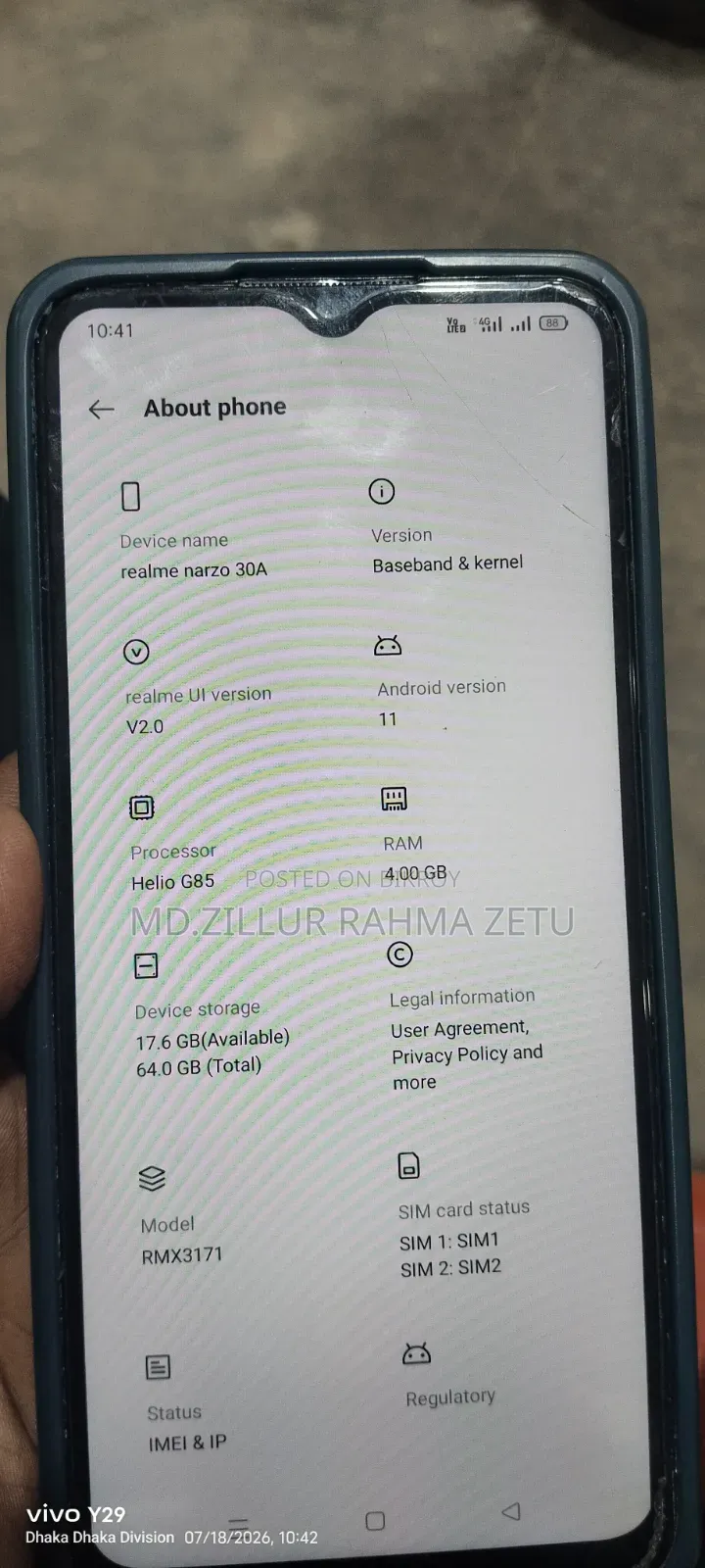 Realme Narzo 20A 64 GB Blue