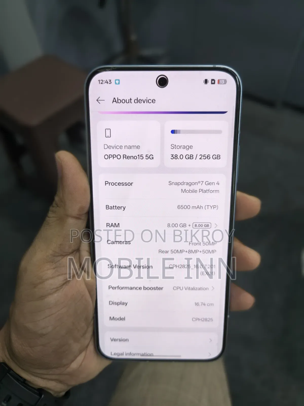 New Oppo Reno 256 GB Blue