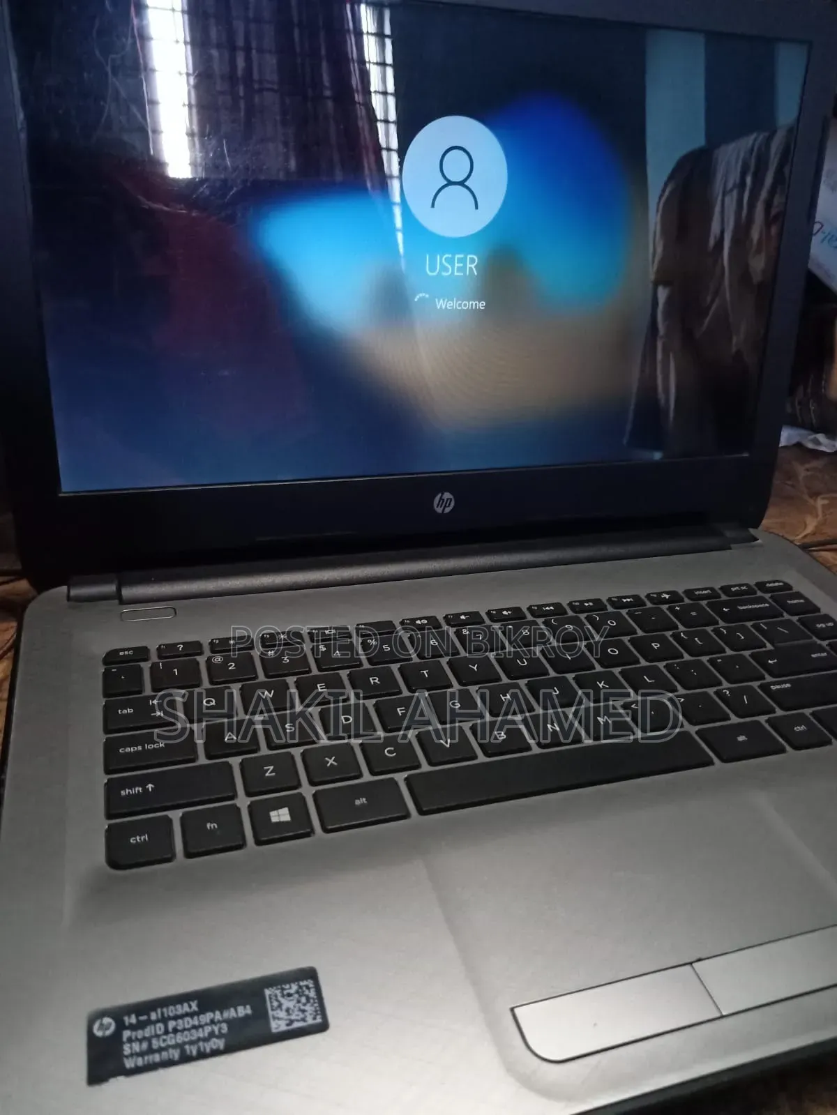 Laptop HP 8GB RAM 128GB HDD