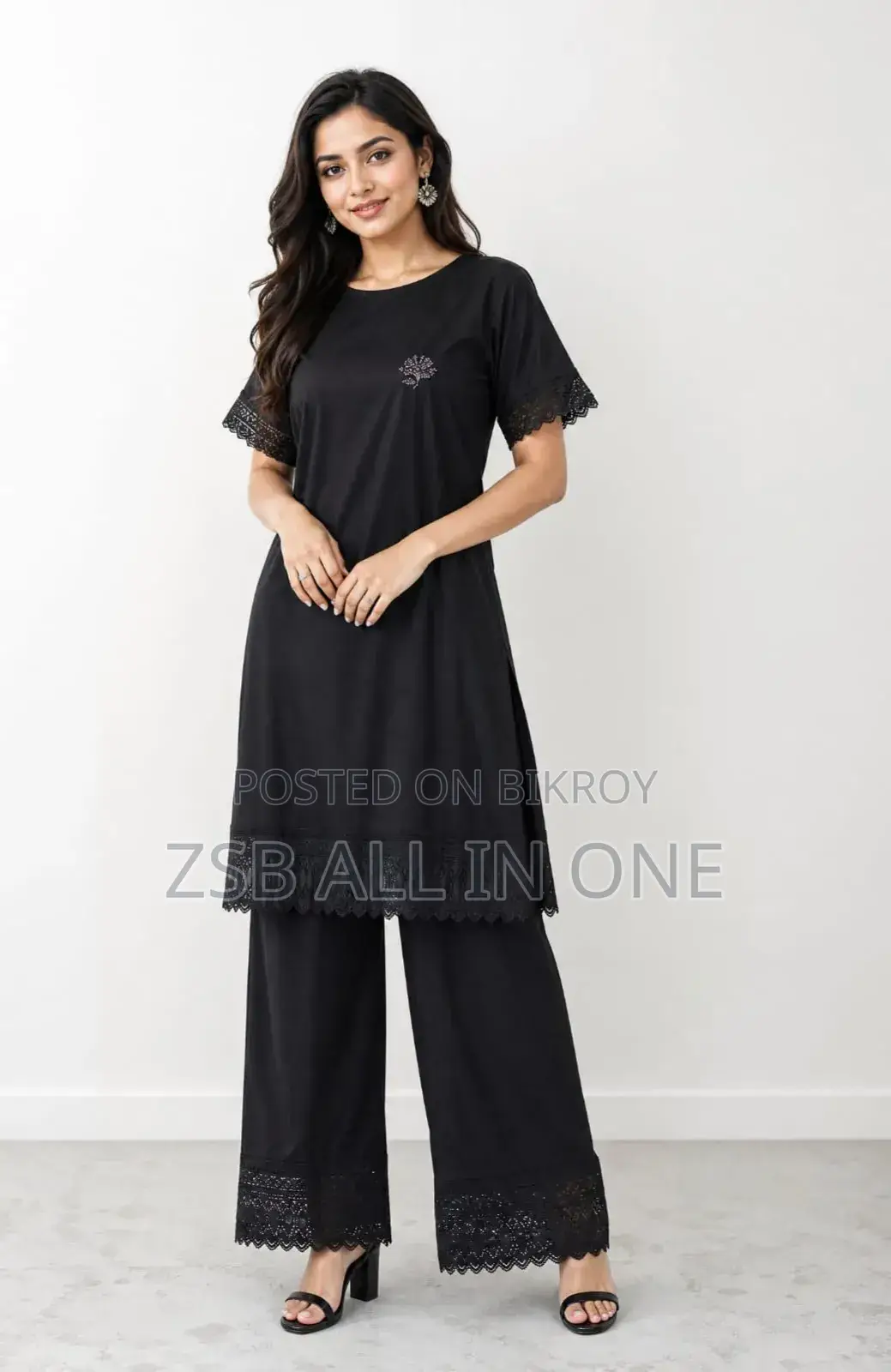 Ladies Long Tshirt and Pant Set