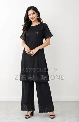 Ladies Long Tshirt and Pant Set