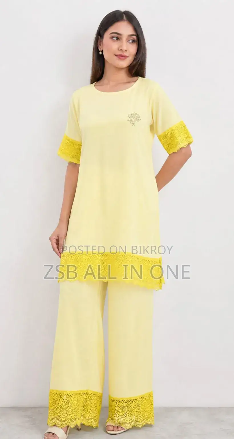 Ladies Long Tshirt and Pant Set