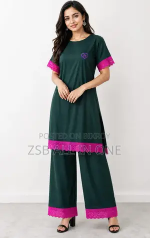 Ladies Long Tshirt and Pant Set
