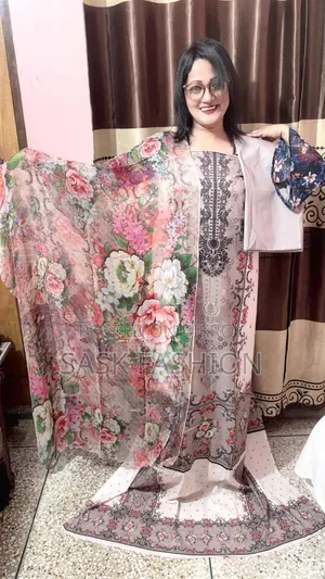 Pakistani Inspired Unstitched Three-Piece, Georgette Dupatta.