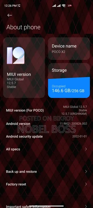 শাওমি পোকোফোন এক্স২ ২৫৬ জিবি রেড