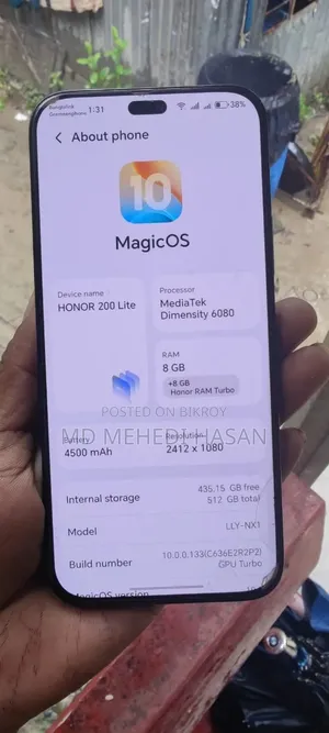 Honor 200 Lite 12 GB Black