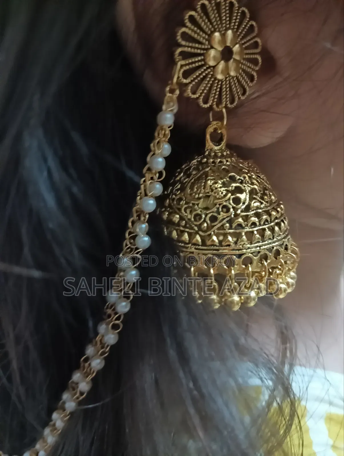 হ্যান্ডমেইড ঝুমকা কানের দুল