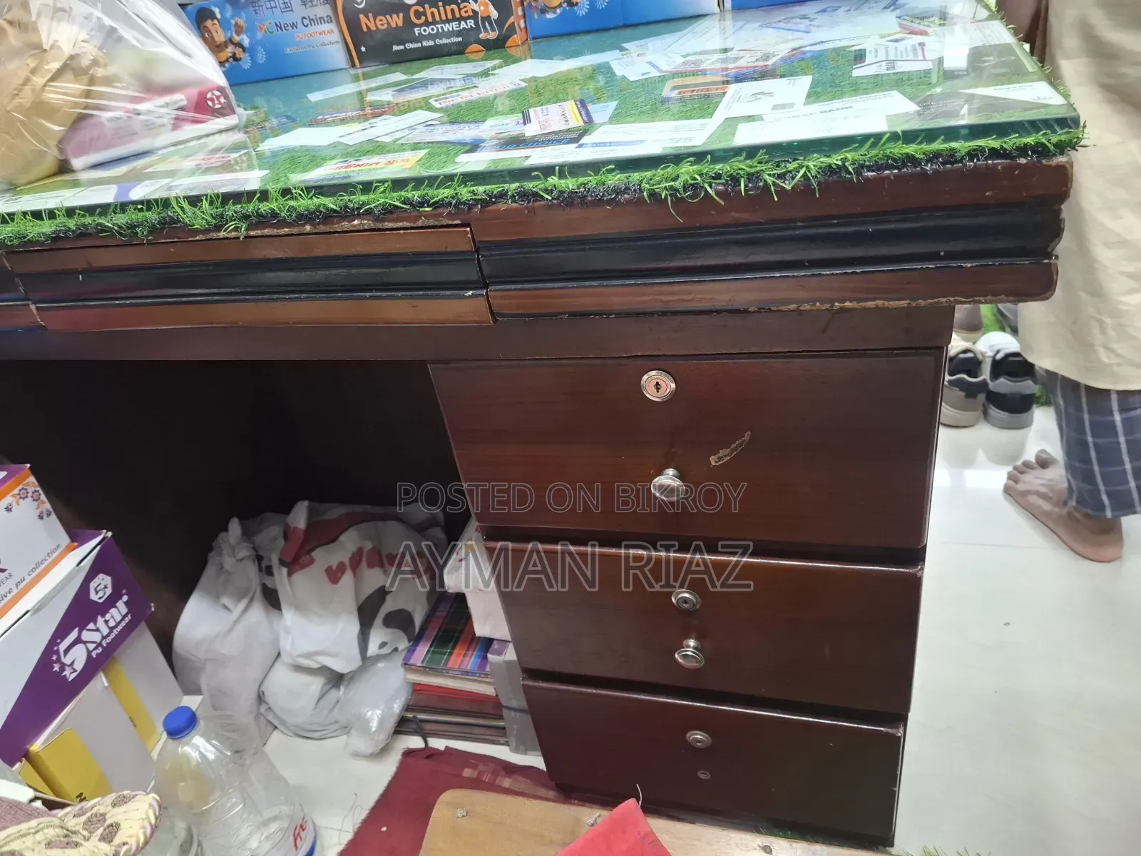 A table for sale, four feet long and two feet wide
