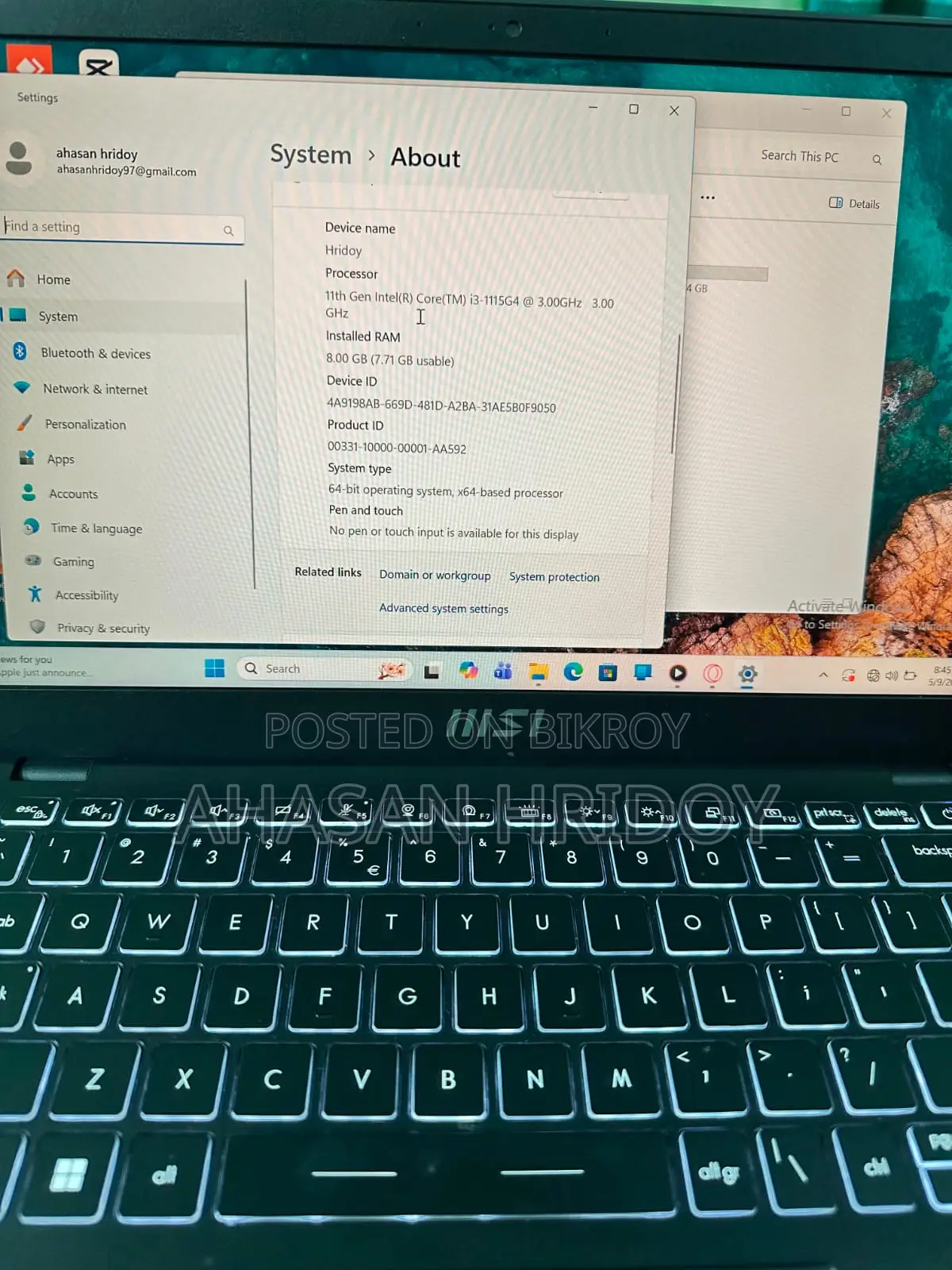 Laptop MSI Modern 14 8GB Intel Core i3 SSD 512GB