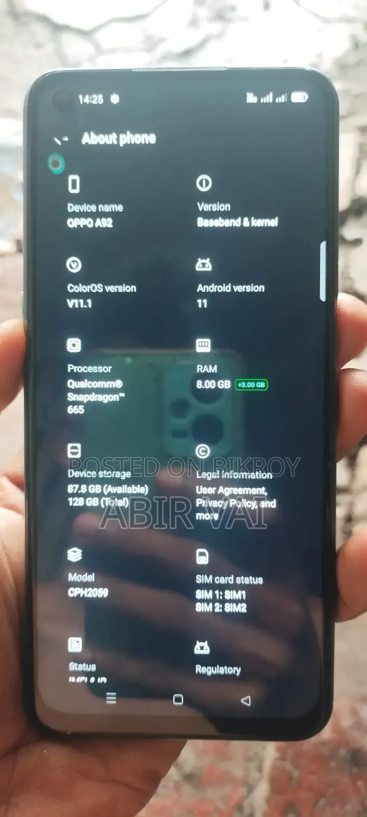 Oppo A92 128 GB Blue