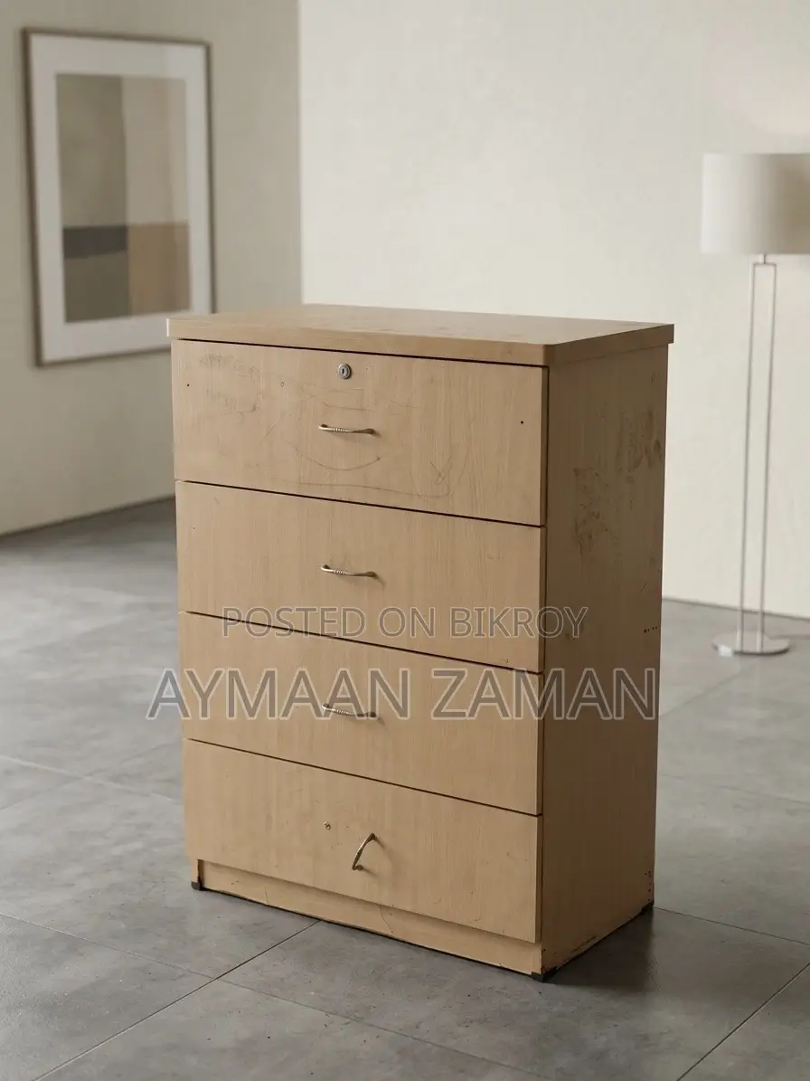4 Drawer Wardrobe- Light Wood Color