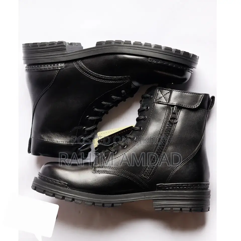 Black Leather Boot