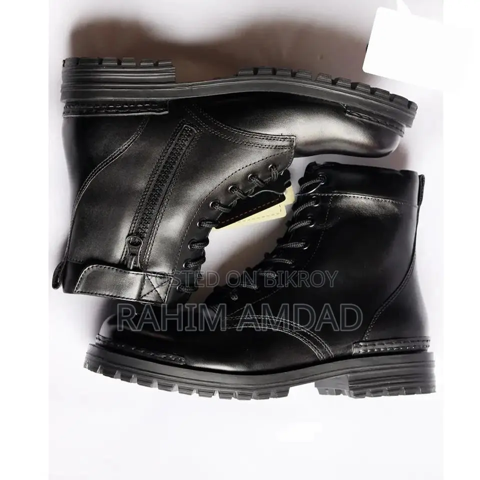 Black Leather Boot