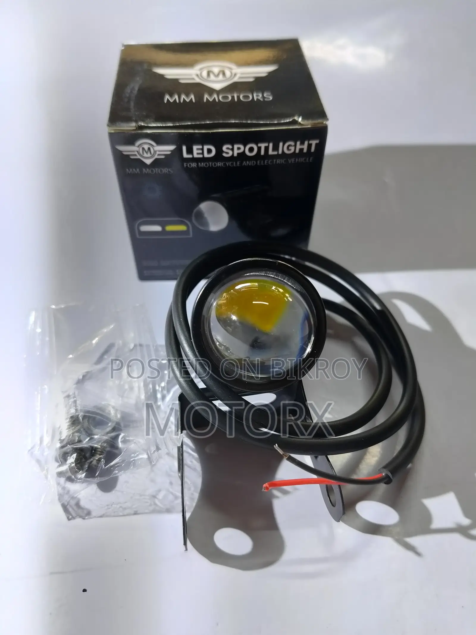Motorcycle Mini Fog Light Flash 2 pieces + 1 piece Towel Combo
